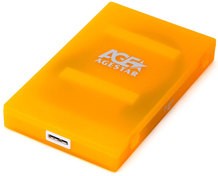 Внешний контейнер для HDD 2.5" SATA AgeStar 3UBCP1-6G оранжевый