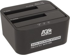 Док станция для HDD 2.5"/3.5" SATA AgeStar 3UBT6-6G черный
