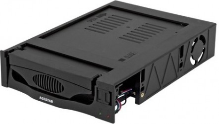 Салазки для жесткого диска (mobile rack) для HDD 3.5" AgeStar MR3-SATA(S)-1F черный